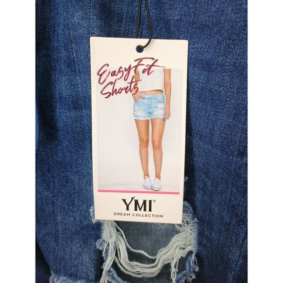 YMI Dream Collection Easy Fit Distressed Denim Shorts XL NWT - Picture 8 of 12